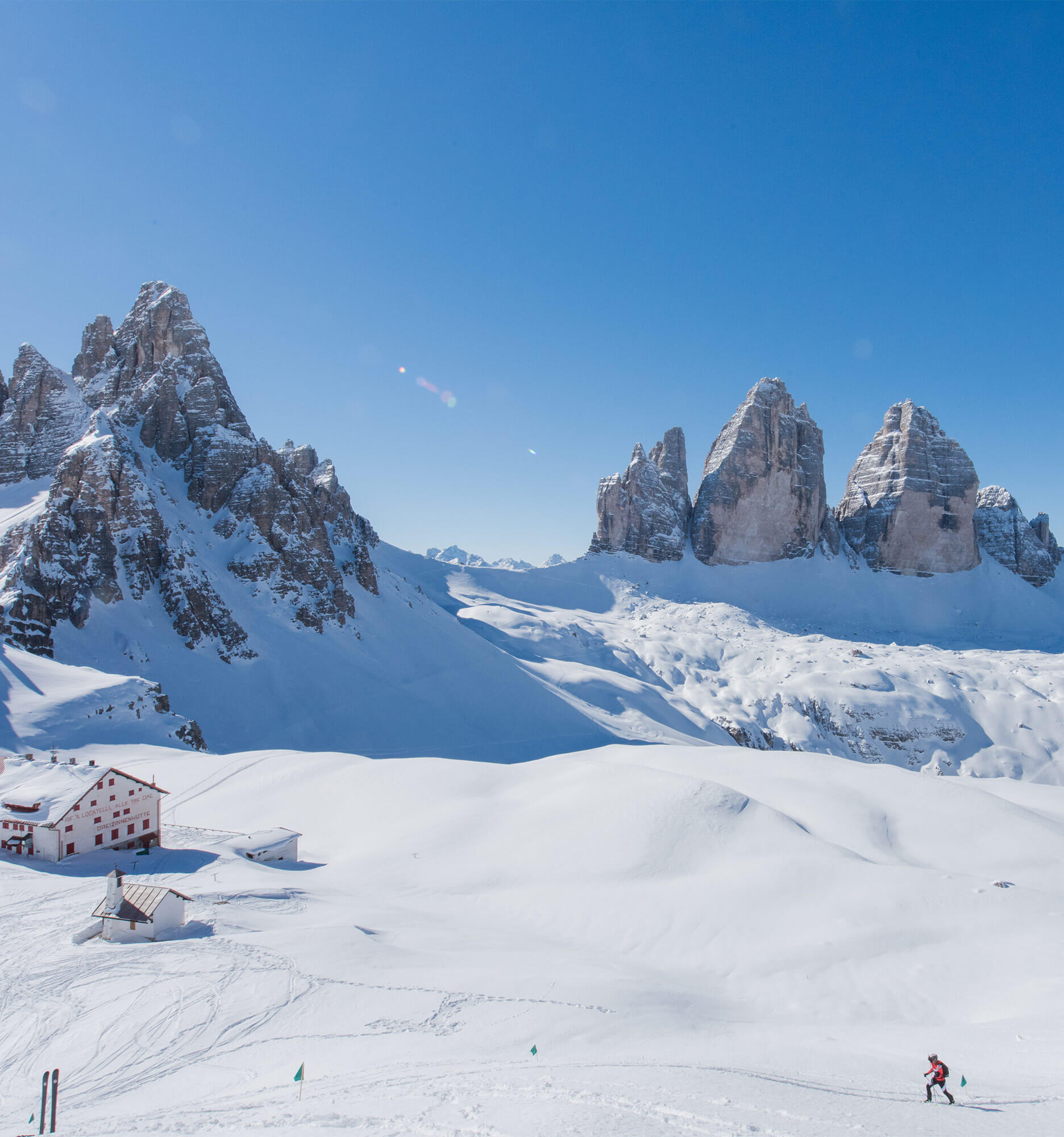 Skitour zu den Drei Zinnen